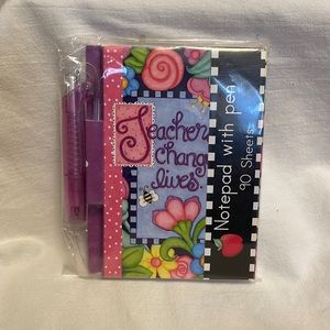 ☘️ “Teachers change lives” Notepad with Pen Set